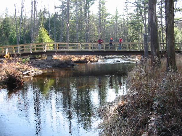 Undated Bow Pioneers Snowmobile Club photo of a bridge