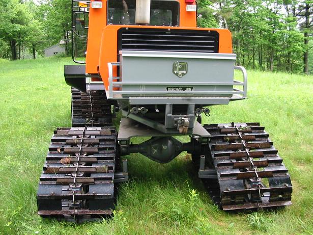 Undated Bow Pioneers Snowmobile Club photo of a "tucker" snow groomer