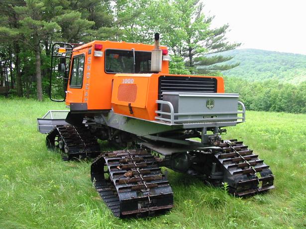 Undated Bow Pioneers Snowmobile Club photo of a "tucker" snow groomer