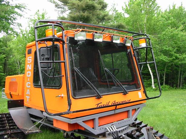 Undated Bow Pioneers Snowmobile Club photo of a "tucker" snow groomer